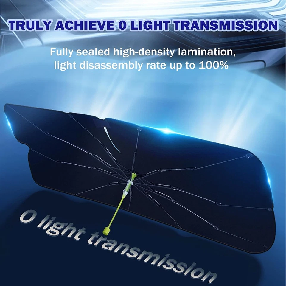 Foldable Car Sun Shade Windshield Sunshade Front Window Cover Visor UV Umbrella Foto 3 de 4