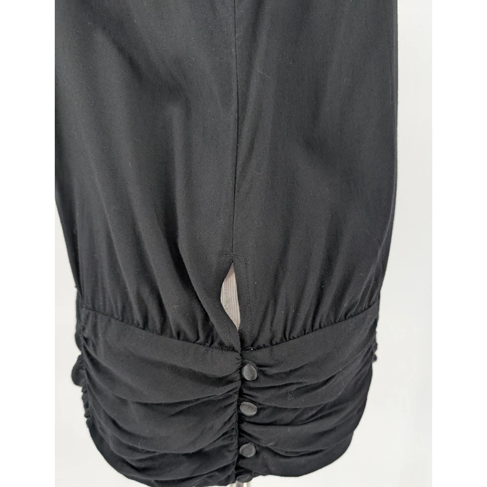 Top sin mangas acanalado Baddie cuello alto volantes caprichoso negro Rampage Y2K M de colección Foto 4 de 4