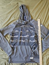 Nike Men's Camo Hoodie Small Black Gray DriFit Gym Mock Athletic