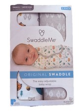 Swaddleme Original Swaddle Brand New 2 Pack Small/Medium Infant Baby 0-3 Months