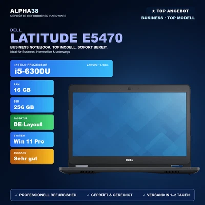 Dell Latitude E5470 · i5-6300U · 16GB · 256GB