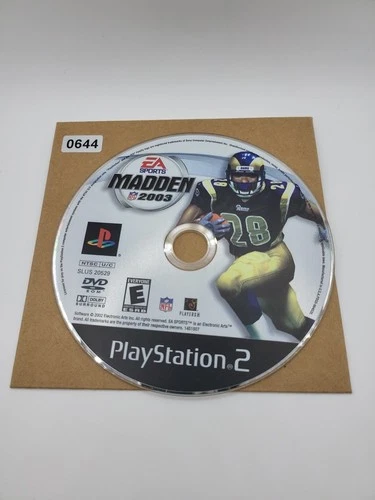 Madden NFL 2003 (Sony PlayStation 2/PS2, 2002) DISC ONLY NO TRACKING