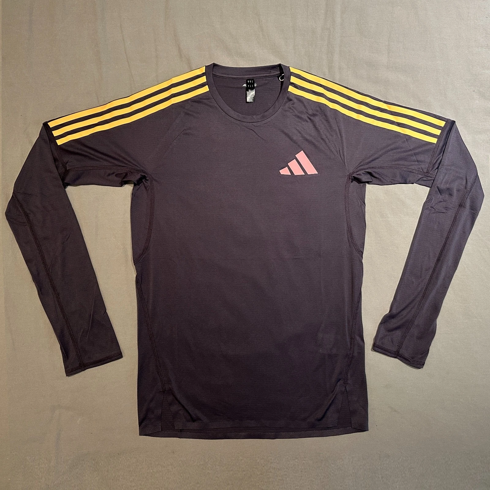 Adidas Promo Running Long Sleeve Tee Shirt Adizero Purple Small
