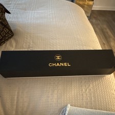 CHANEL Clear Compact/Folding Umbrella Black White Logo Print for Women