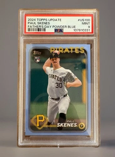 2024 Topps Update - Paul Skenes Fathers Day Powder Blue /50 PSA 9 Rookie RC