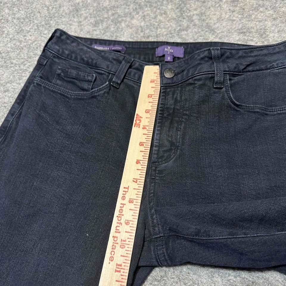 Pantalones de mezclilla para mujer NYDJ Barbara Easy Carl Bootcut adelgazantes talla 8 negros oscuros Foto 3 de 4