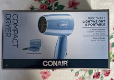 Conair Compact Hair Dryer 1600 Watt Dual Voltage Air BNB Travel Size Guest Bath