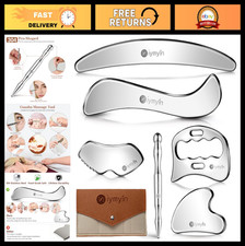 6-in-1 Stainless Steel Muscle Scraper Set for Body Massage  Sore Relief, Gua Sh