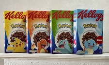 Full Set of 4 Kellogg&rsquo;s Pok&eacute;mon Sealed Cereal Boxes &ndash; Limited Edition