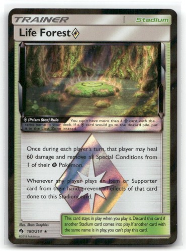 Life Forest Prism Star Holo SM - Lost Thunder 180/214 NM Pokemon