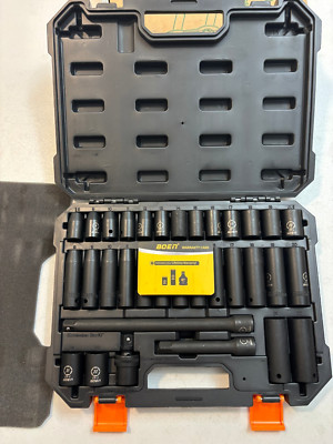 Boen 1/2'' Drive Impact Socket Set, 33 Piece Deep & 33Pcs Shallow Deep
