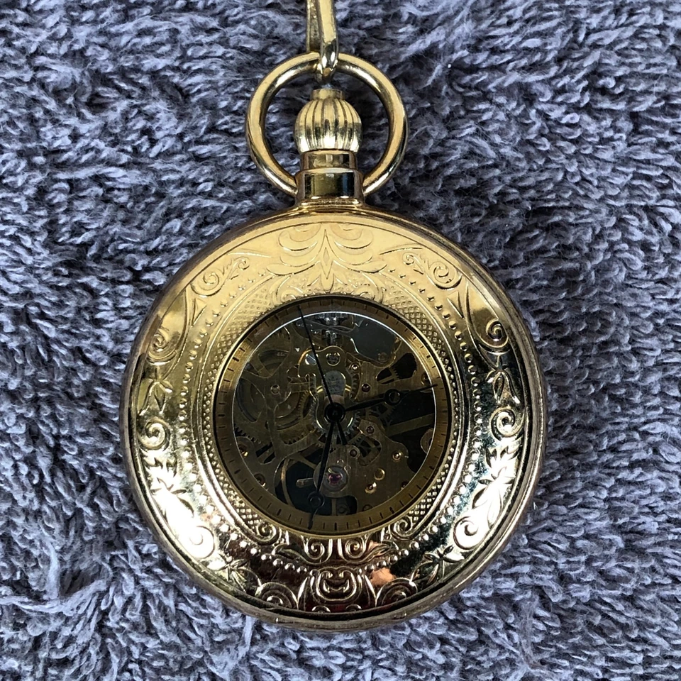 Vintage Majesti 17 Jewels Skeleton 47mm Mechanical Wind Pocket Watch - Image 3 of 4