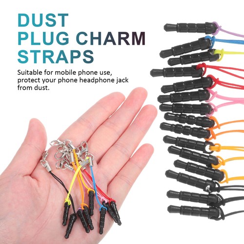 15 Pcs Cell Phone Charms Headphone Jack Mobilfunkanhängerseil Telefon Lanyards - Zdjęcie 4 z 11