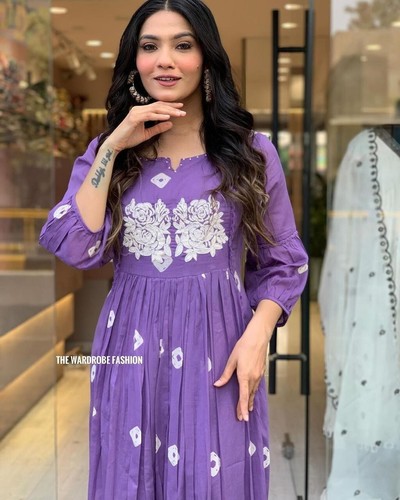 Anarkali Flared Gown Pakistani Salwar Kameez Ready made Wedding Party Bollywood - 第 15/18 張圖片