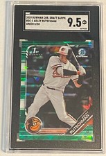 2019 Bowman Chrome Draft Sapphire Adley Rutschman Green /50 SGC 9.5