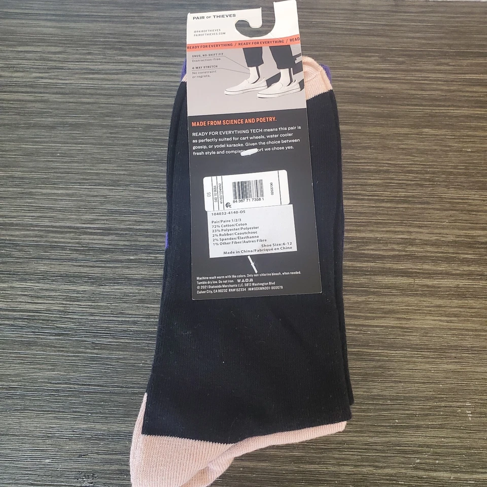 3-Pack Pair Of Thieves Cushion Crew Socks Men’s Size 6-12 Blues Variety Pack - Image 4 of 4