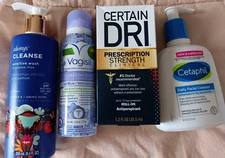 Cetaphil Cleanser Certain Dri Antiperspirant Always Cleanse Vagisil Wash Lot