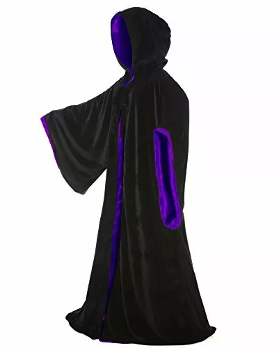 Samtkleid Halloween Mantel schick Cosplay Kostüm - Bild 20 von 39