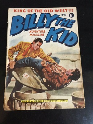 BILLY THE KID Adventure #49 (WDL/Toby Press/ME) RED MASK UK r-#48 Very RARE 1956