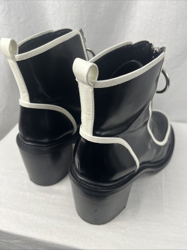 Shelly’s London Black White Freya Retro Bootie Size US 9 - Picture 11 of 13