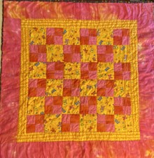 Handmade Baby Quilt Crib Blanket Cottage Farmhouse Cotton Flannel Bright Colors