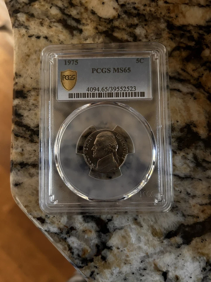 Steely Blue Toned 1975 5C Jefferson Nickel MS65 PCGS Gold Shield + TrueView - Image 4 of 4