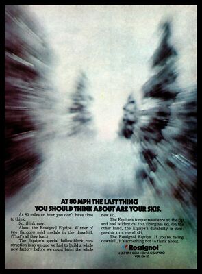 1972 Rossignol Equipe Snow Skis Winner 4 Out Of 6 Gold Medals Sapporo Print Ad