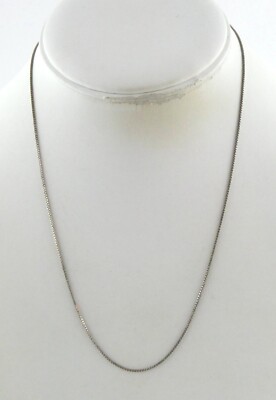 S Italien Sterling Silber Box Kette Halskette 925 18 cm 1,7 g 0,89 mm Stärke
