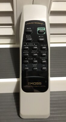 KOSS Model HH967 Gray Audio Stereo System Replacement Remote Control #JSI9909001
