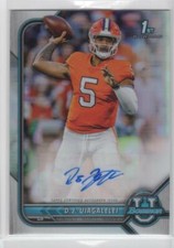 2022 Bowman University DJ Uiagalelei 1st Bowman Chrome NIL Auto Clemson