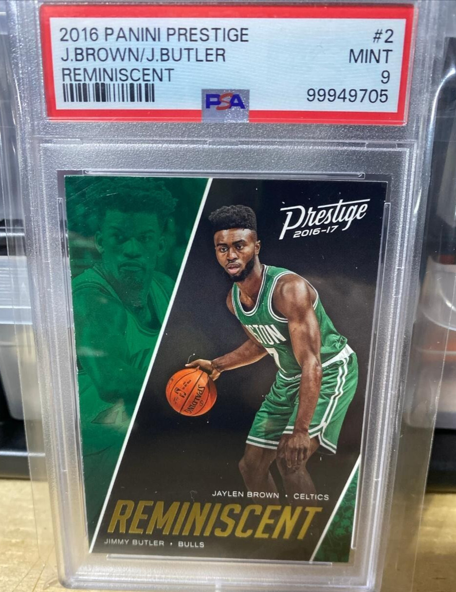 2016-17 Panini Prestige Jaylen Brown/Jimmy Butler PSA 9 Reminiscent POP4 view 1