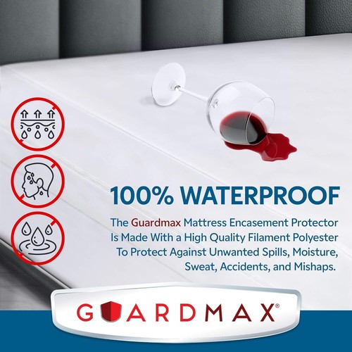Guardmax Bed Bug Proof Waterproof Mattress Encasement with Zipper - Picture 18 of 32