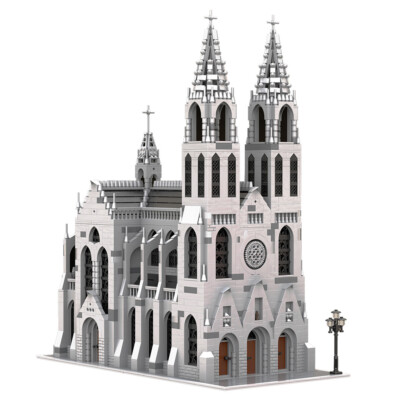 Medieval Gothic Cathedral with Interior Modular Building 3997 teile MOC-148170
