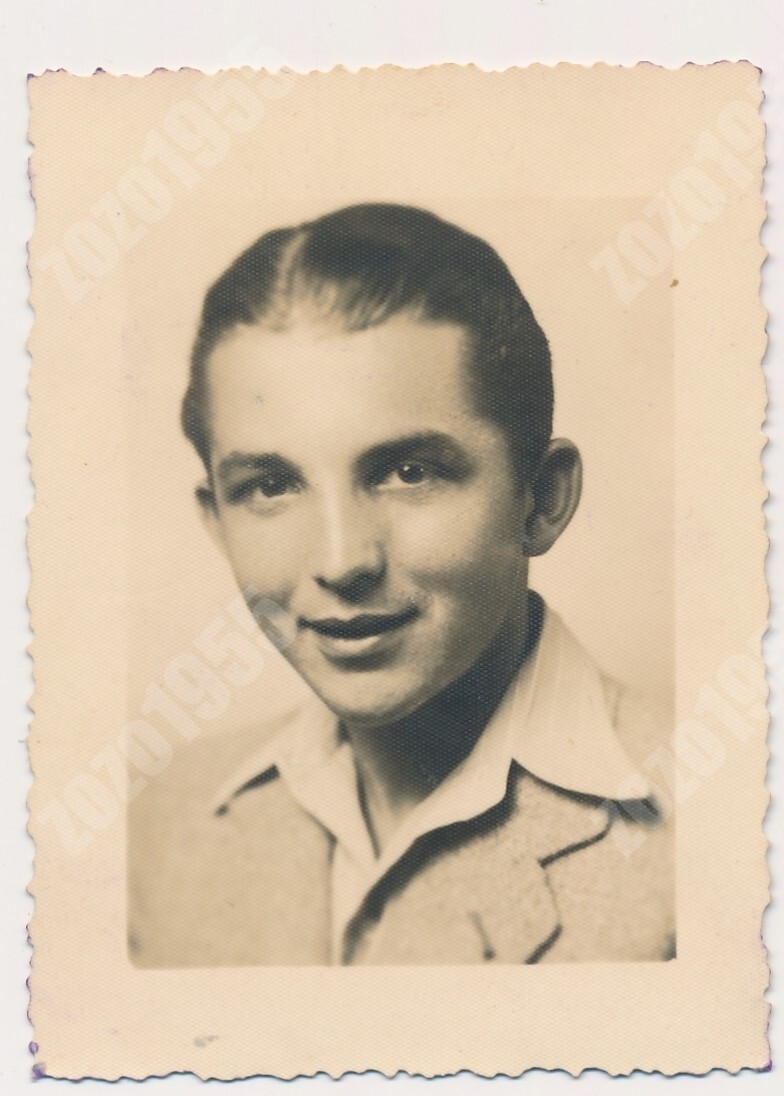 Handsome Young Man Elegant Portrait Slick Hair Guy Face Vintage Photo Original