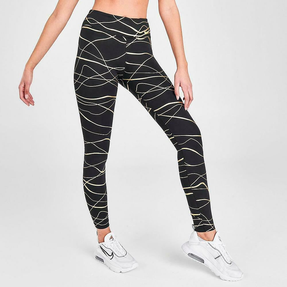 Nike Women Icon Clash Fast Black/Met Gold Running Tights (DM1511-010) SX/S/M/L/X | eBay
