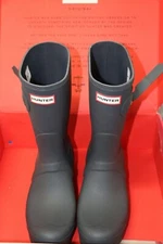 NEW IN BOX Hunter Women's Original Short Matte Rain Boots Dark Slate Size 11