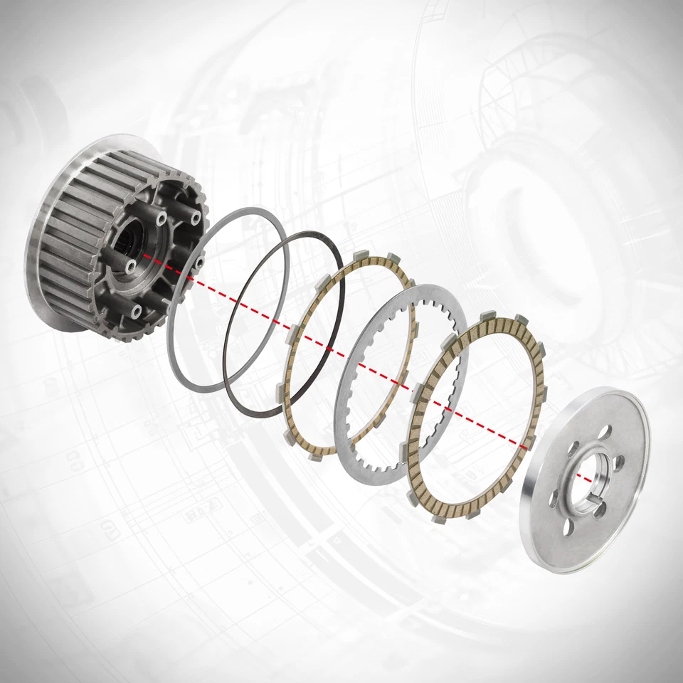 Clutch Pressure Plate & Clutch Plates Kit For Harley Touring Street Glide 11-16 - Image 4 of 4