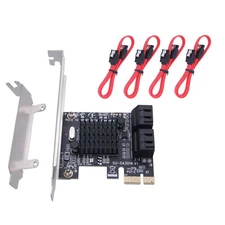 PCI Express PCIe to SATA3.0 4-Port SATA III Expansion Controller Adapter Card 6G