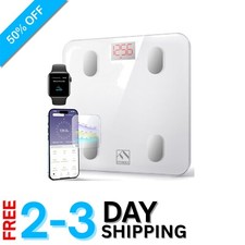 Bluetooth Smart Body Scale with 13 Composition Metrics - White, 400lb Capacity