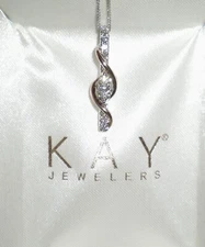 EVER US 14K Two-Tone  1/2ct Vertical Bar Diamond Necklace  $ 1,299  💎  KAY