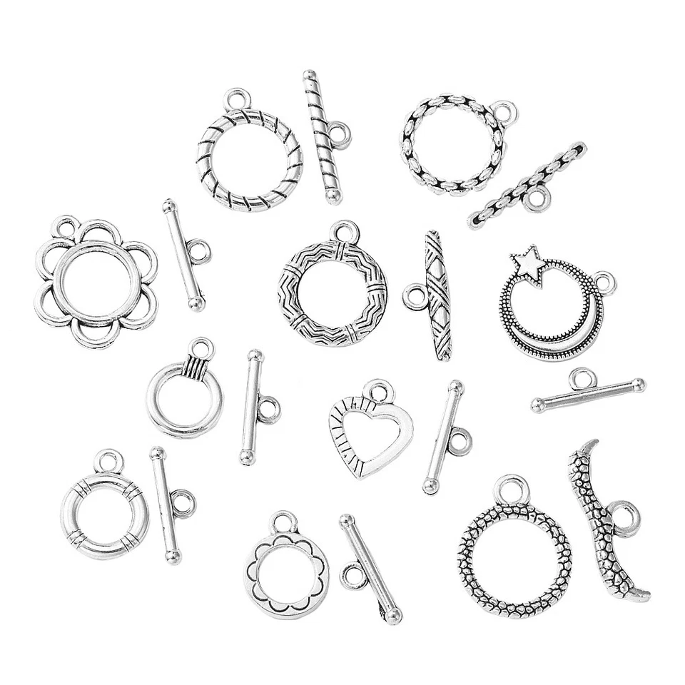 60x Tibetan Toggle Clasp Silver T-Bar Clasp for Necklace Bracelet Jewelry Making - Image 3 of 4