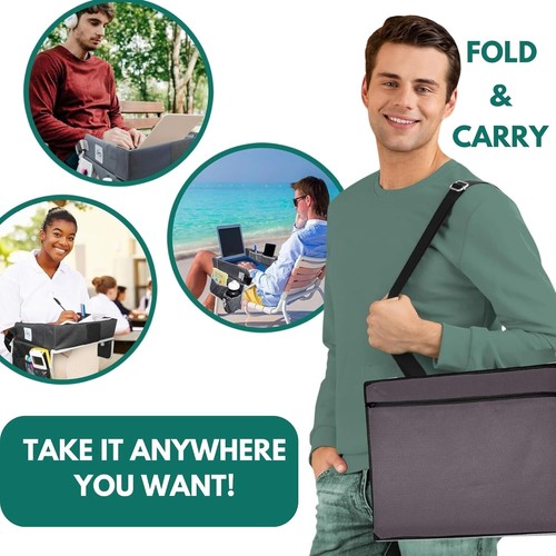 Compact Travel Tray for 15.6-Inch Laptops – Perfect Car Desk for On-The-Go Work - 第 5/11 張圖片