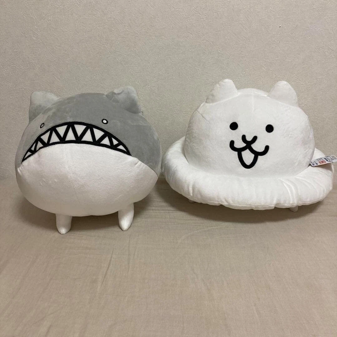 The Battle Cats Big plush doll Cat UFO Cat whale Set of 2 H35cm