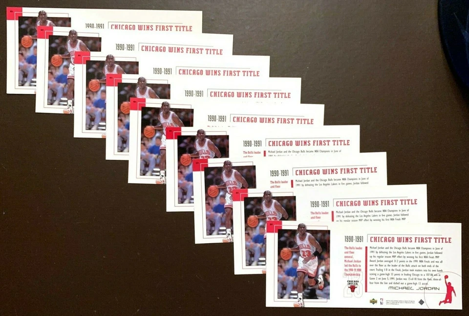 49) Michael Jordan 1999 UD Career Set Bonus Card CC1-CC6 Box Topper Lot - Image 2 of 4