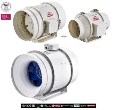 BNG Axial Rohrventilator 100 125 150 200 250 315 mm Zuluft Abluft Rohrlüfter Lüfter
