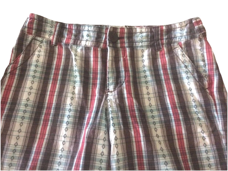 Bermudas de algodón marrón y rojo para mujer MAURICES talla 11/2 Foto 3 de 4