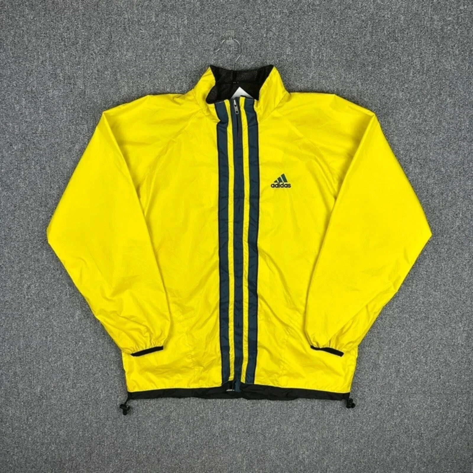 Vintage Adidas Windbreaker Jacket – Neon Yellow Black Size M
Opens in a new window or tab