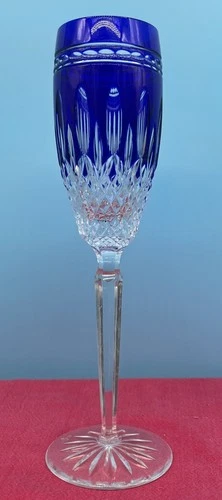 Vintage Waterford  Clarendon Cobalt Blue Champagne Flute Glass