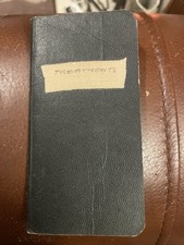 Doctors Treatments Note Book. Little Black Book! Vintage 1968