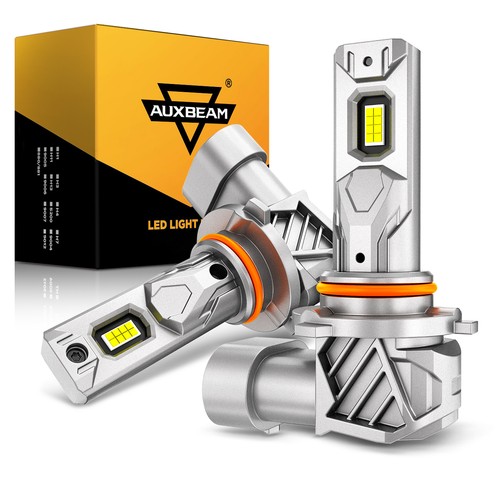 AUXBEAM 1:1 9005 9006 Fanless LED Headlight Kit Light Bulbs High Low Beam 6500K - Picture 14 of 15
